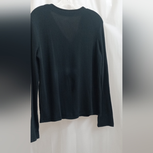 Victoria's Secret Dark Grey Thermal Cardigan Sweater w/ Bell Sleeves-Size: Large - Picture 2 of 10